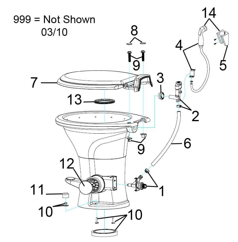 EXPLODED VIEW W-HAND SPRAY